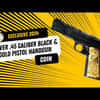 Exclusive! 2024 Chad 2 oz Silver .45 Caliber Pistol Handgun Black & Gold Shaped Coin .999 Fine