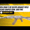 2024 Exclusive: 2 oz Silver Assault Rifle Gilded Shaped Coin