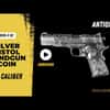 Classic Exclusive: 2024 Chad 2 oz Silver .45 Caliber Pistol Handgun Antiqued Shaped Coin .999 Fine