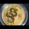 2025 1/4 oz Gold Lunar Snake BU - Australian Perth Mint