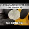 Unboxing: 2026 1 oz Canadian Silver Maple Leaf $50 Coin BU