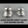 Make Silver Great Again Caps Shaped Silver