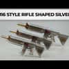 M16 Style Rifle Shaped Silver .999 Fine Antiqued Finish