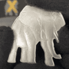 2021 Silver 1 oz African Elephant Shaped Coin