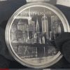 2022 Cook Islands 1 oz Proof Silver Big City Lights New York Coin