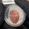 2022 2 oz Silver Faberge Rosebud Egg Mongolia Coin