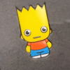 2022 1 oz Tuvalu Bart Simpson Mini Shaped Silver Coin