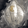 2022 Silver Bitcoin Rocket Shaped Antiqued High Relief Coin