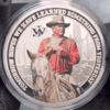 2022 1 oz Tuvalu John Wayne Proof Colorized Silver Coin