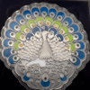 2022 Nauru 500 gram Silver Peacock Enameled Shaped Coin