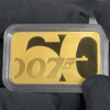 2022 1 oz Tuvalu James Bond 60 Years of Bond Proof Gold Coin Bar