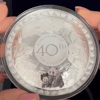 2022 50 gram Silver 40th Ann of the Gold Panda Domed Coin