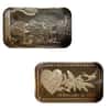 1 oz Vintage Random Design Art Silver Bar .999 Fine