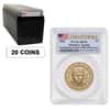 Box of 20 - 2026 (P) President Donald J. Trump $1 Coin PCGS MS 66 FS (Flag)