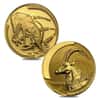 2000 1.85 oz Proof Gold South Africa Natura Sable 4-coin Set .9999 Fine (w/Box & COA, Silver Sable Horn)