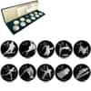 1985-1987 Canada 10 oz Calgary Olympics Proof Silver 10-Coin Set .925 Fine (w/Box & COA)