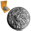 10 oz Dragon vs Vikings Ultra High Relief Fantasy Silver Round .999 Fine (w/Box)