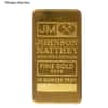10 oz Johnson Matthey Pressed Vintage Gold Bar .9999 Fine