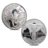 1996 1/4 oz Gold South Africa Natura Elephant and 2002 Silver Elephant Proof 5-coin Set (w/Box & COA)