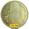 1791-1808 Spanish Colonial 8 Escudos Gold Coin Scruffy (Random Year)