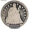 1837-1891 Seated Liberty Dime 10C Silver Coin Circulated (Random Year)