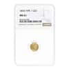 1854 $1 Liberty Head Type 1 Gold Coin NGC MS 61