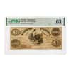 1861 $100 State of Florida Tallahassee Obsolete Currency Note PMG UNC 63