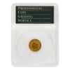 1861 $1 Gold Indian Princess Head Type 3 PCGS MS 62 (Rattler Holder)