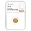 1861 $1 Indian Princess Head Type 3 Gold Coin NGC MS 62