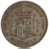1870 Spain 5 Pesetas Silver Coin Cull