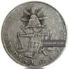 1871-1892 Mexico Second Republic 1 Peso Silver Coin Avg Circ (Random Year)