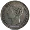 1877-1881 Spain 5 Pesetas Alfonso XII Silver Coin Circ (Random Year)
