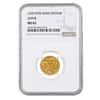 1878 (43) India Princely States Jaipur 1 Mohur Gold Coin NGC MS 65