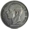 1882-1885 Spain 5 Pesetas Alfonso XII Silver Coin Circ (Random Year)