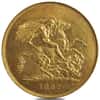 1887 Great Britain 5 Pounds Queen Victoria Gold Coin AU
