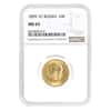 1899 AT Russia 10 Roubles Nicholas II Gold Coin NGC MS 65