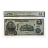 1902 $5 National Bank of Baltimore Maryland Date Back Currency Note PMG AU 58 EPQ