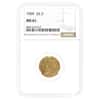 1909 $2.5 Indian Head Quarter Eagle Gold Coin NGC MS 61