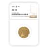 1911-S $5 Indian Head Half Eagle Gold Coin NGC AU 58