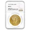 1915 20 Pesos Jose Marti Gold Coin NGC MS 61
