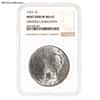 1923 Peace Silver Dollar $1 NGC MS 65 Mint Error (Obv Lamination)
