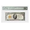 1928 $10 Gold Certificate Currency Note Woods Mellon PMG AU 58