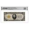 1928 $20 Gold Certificate Currency Note Woods Mellon PMG VF 25