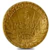 1930 Uruguay 5 Pesos Gold Coin Avg Circ AGW .2502 oz