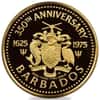 1975 Barbados The English Ship 350th Anniversary Gold Coin BU/Proof