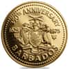 1975 Barbados The English Ship 350th Anniversary Gold Coin BU/Proof