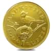 1975 Mauritius Flycatcher 1,000 Rupees Gold Coin BU AGW .9676 oz