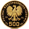 1976 Poland 500 Zlotych Kazimierz Pulaski Proof Gold Coin