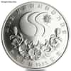 1986 South Korea 10,000 Won 10th Asian Games Silver Coin BU/Proof