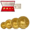 1987 1.85 oz South African Krugerrand Gold 4-Coin Proof Set (w/Box & COA)